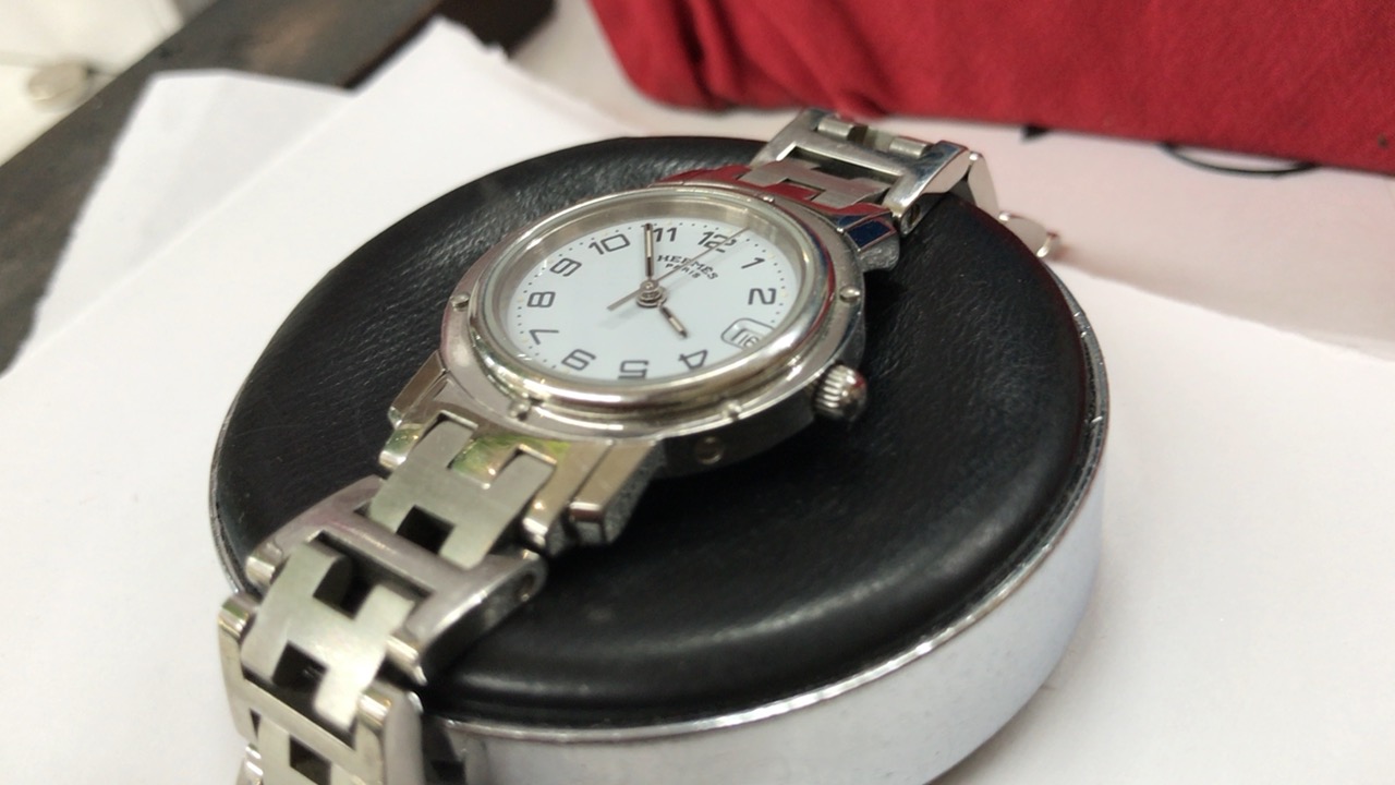エルメス時計/極極極美品CR1.240/正常稼働品/レディース約25×2